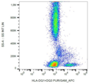 HLA-DQ1/DQ3 Antibody - Surface staining of human peripheral blood cells with anti-HLA-DQ1+DQ3 (HL-37) purified, GAM-APC.