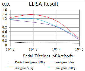 ARHGDIA / RHOGDI Antibody - Red: Control Antigen (100ng); Purple: Antigen (10ng); Green: Antigen (50ng); Blue: Antigen (100ng);