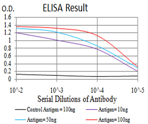 c-Met Antibody - Black line: Control Antigen (100 ng);Purple line: Antigen (10ng); Blue line: Antigen (50 ng); Red line:Antigen (100 ng)