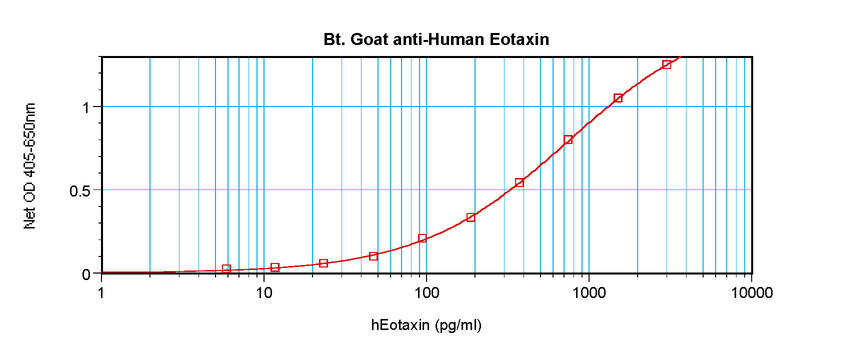 CCL11 / Eotaxin Antibody - Biotinylated Anti-Human Eotaxin (CCL11) (Polyclonal Goat) Sandwich ELISA