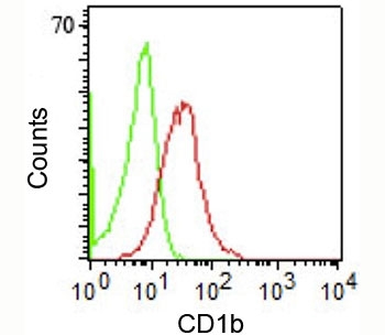 CD1B Antibody - CD1b antibody RIV12 flow cytometry.  This image was taken for the unmodified form of this product. Other forms have not been tested.