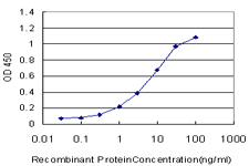 CD38 Antibody - Detection limit for recombinant GST tagged CD38 is approximately 0.3 ng/ml as a capture antibody.
