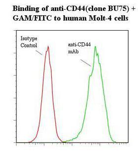 CD44 Antibody - Flow cytometry of CD44 antibody This image was taken for the unmodified form of this product. Other forms have not been tested.