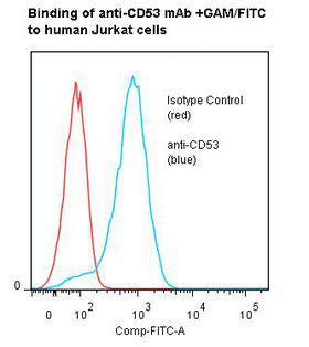 CD53 Antibody - Flow cytometry of CD53 antibody This image was taken for the unmodified form of this product. Other forms have not been tested.