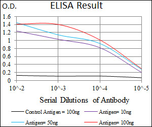 CD59 Antibody - Red: Control Antigen (100ng); Purple: Antigen (10ng); Green: Antigen (50ng); Blue: Antigen (100ng);