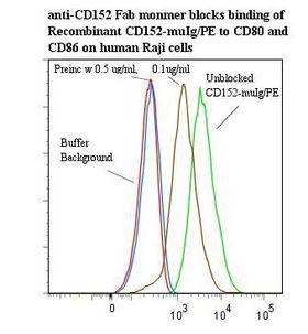 CTLA4 / CD152 Antibody - Flow cytometry of CTLA4 / CD152 antibody This image was taken for the unmodified form of this product. Other forms have not been tested.