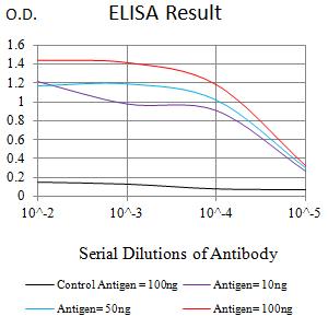 EZH1 / ENX-2 Antibody - Black line: Control Antigen (100 ng);Purple line: Antigen (10ng); Blue line: Antigen (50 ng); Red line:Antigen (100 ng)