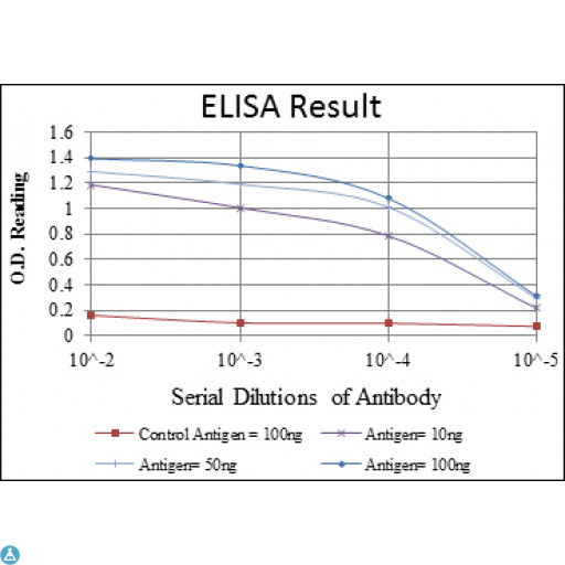 GRIA3 / GLUR3 Antibody - ELISA analysis of GluR-3 antibody.