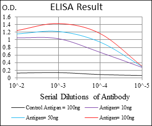 SKP1 Antibody - Red: Control Antigen (100ng); Purple: Antigen (10ng); Green: Antigen (50ng); Blue: Antigen (100ng);