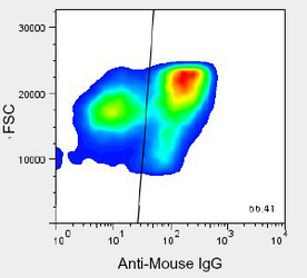 Pancreas Marker HPx1 Antibody - HPx1 Antibody (HIC0-3B3) - HPx1 antibody (HICO-3B3) - Flow cytometry of enzyme dispersed human pancreas cells.  This image was taken for the unconjugated form of this product. Other forms have not been tested.