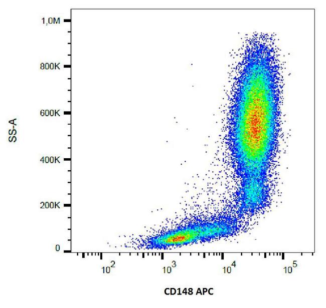 PTPRJ / CD148 Antibody - Surface staining of human peripheral blood using anti-CD148 (MEM-CD148/05) APC.