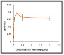 CNTF Protein - The ED(50) was determined by the dose-dependent proliferation of human TF1 cells was found to be in the range of 2-10 ng/ml.