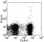 SLAMF1 / SLAM / CD150 Antibody - Staining of C57Bl/6 splenocytes with APC anti-mo/hu B220 (RA3-6B2) (LS-C107315) and 0.25 ug of Biotin Rat IgG1 isotype control followed by Streptavidin-PE. Total viable cells were used for analysis. This image was taken for the unconjugated form of this product. Other forms have not been tested.